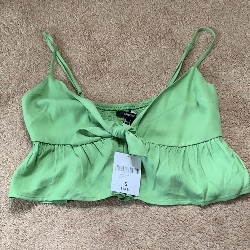 Brand new forever 21 tie front crop top